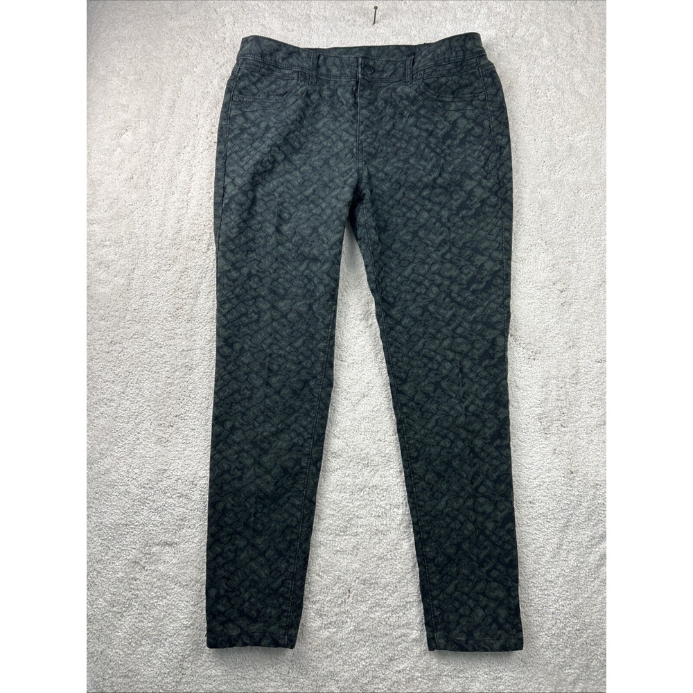 SIMPLY VERA Vera Wang Women's‎ Black Camo Pants Sz 10 Elastic Waist Stretch Sexy
